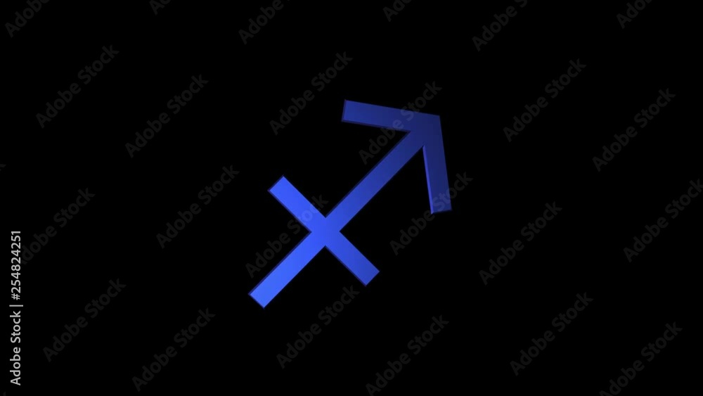 Rotating Sagittarius symbol with alpha channel Rotating Sagittarius symbol with alpha channel