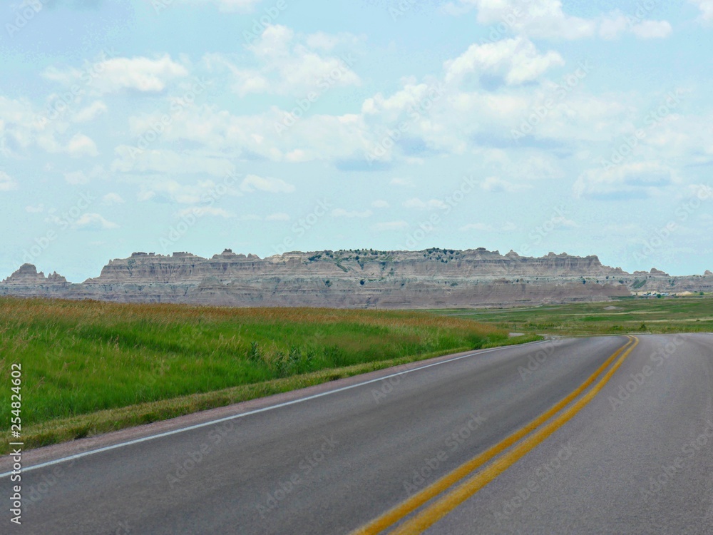 Paved roads around the loop of Badlands National Park in South Dakota makes it accessible for visitors.