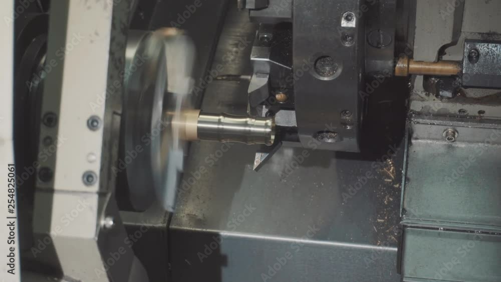 metal blank machining process on lathe with cutting tool metal blank machining process on lathe with cutting tool