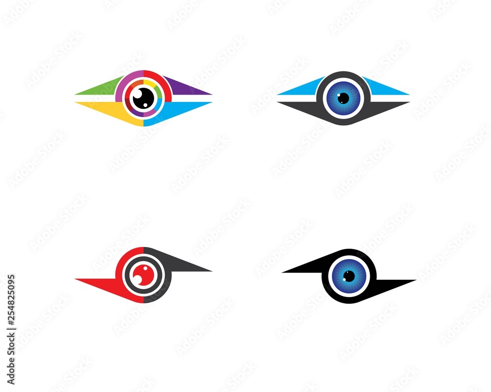 Eye icon Logo vector Template illustration Eye icon Logo vector Template illustration