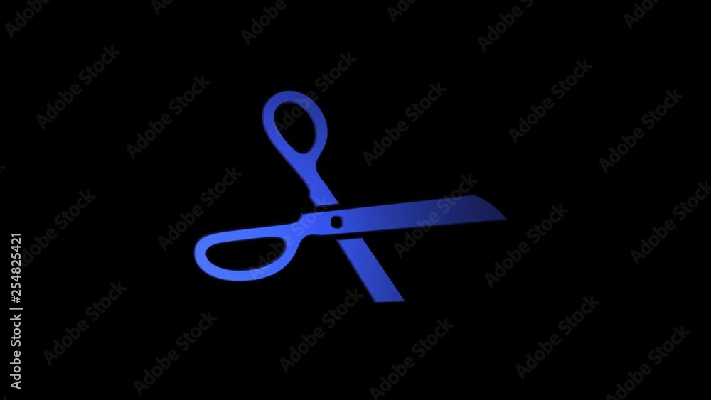 Rotating cut symbol with alpha channel Rotating cut symbol with alpha channel