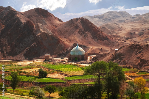 Mountain landscape of Iran. Kharanagh village near old Yazd city. photo