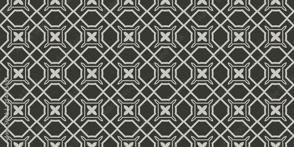 Art Deco Pattern Of Geometric Elements. Seamless Pattern. Vector Illustration. Design For Printing, Presentation, Textile Industry. Grey charcoal color Art Deco Pattern Of Geometric Elements. Seamless Pattern. Vector Illustration. Design For Printing, Presentation, Textile Industry. Grey charcoal color