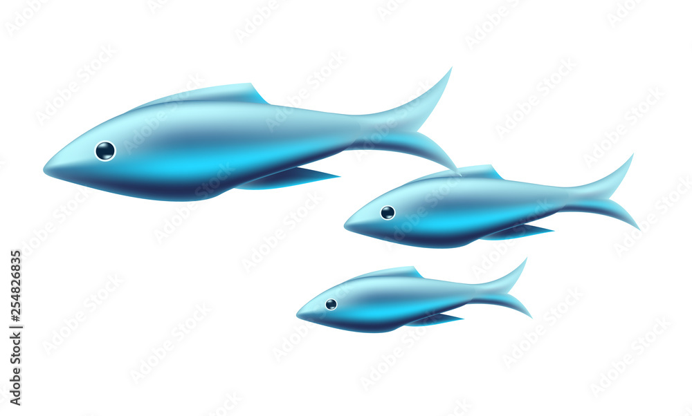 Vector Blue tropical fish coral reef fish Vector Blue tropical fish coral reef fish
