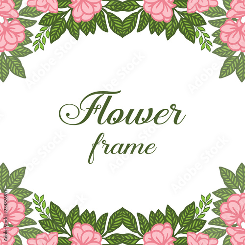 Vector illustration template flower frame with white background © StockFloral
