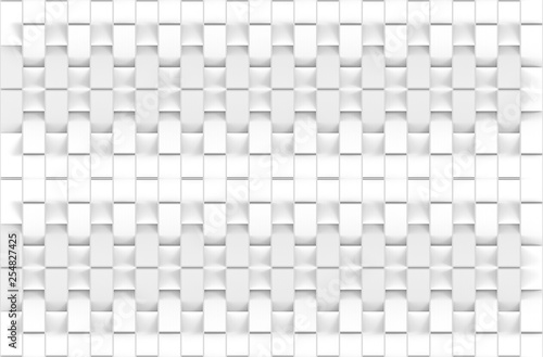 3d rendering. modern seamless white rectangle bar zip pattern shape wall design background. © PATARA