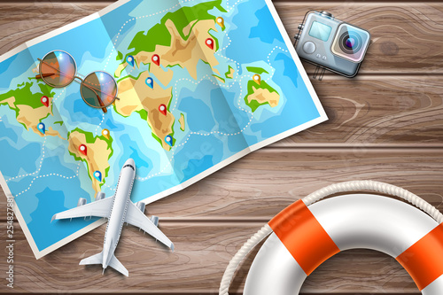 Vector time to travel poster design 3d