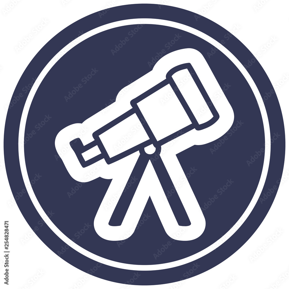 astronomy telescope circular icon astronomy telescope circular icon