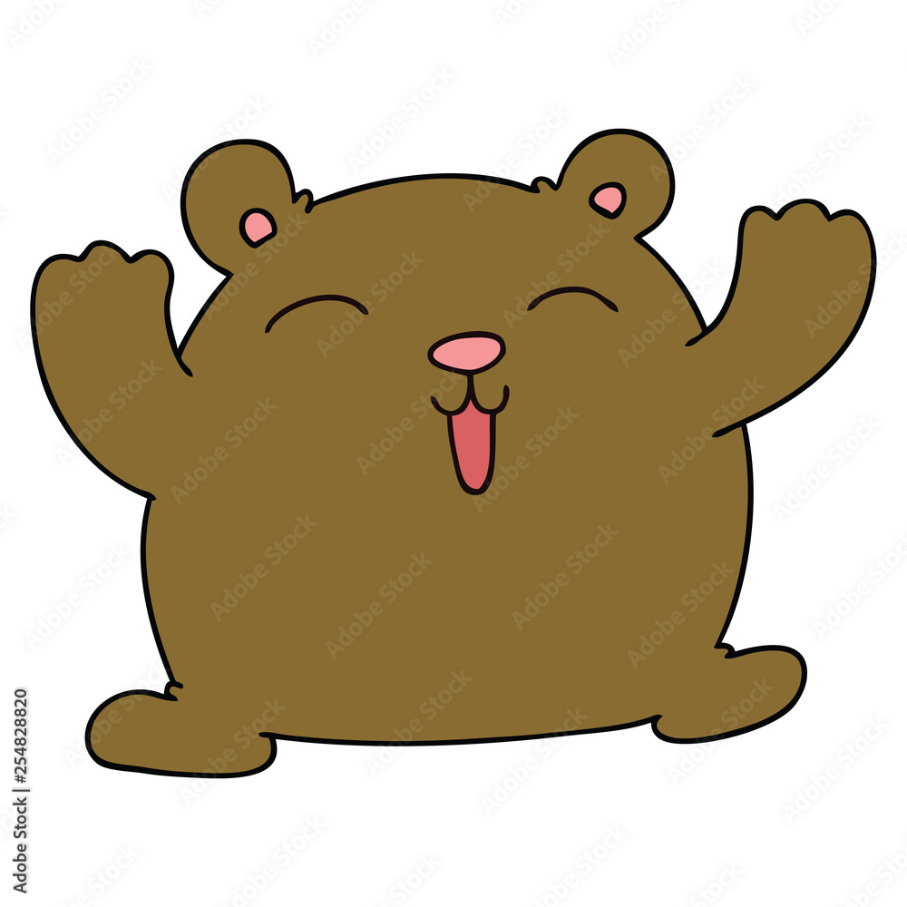 quirky hand drawn cartoon funny bear quirky hand drawn cartoon funny bear