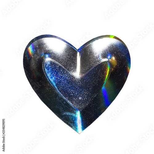 3d render of metalic heart. isolate