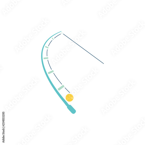 Icon of curved fishing tackle