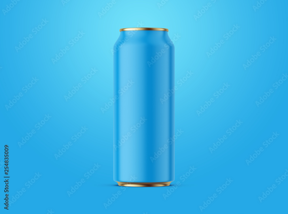 Aluminum can mockup on yellow background. 500 ml aluminum soda can mock up. Aluminum can mockup on yellow background. 500 ml aluminum soda can mock up.