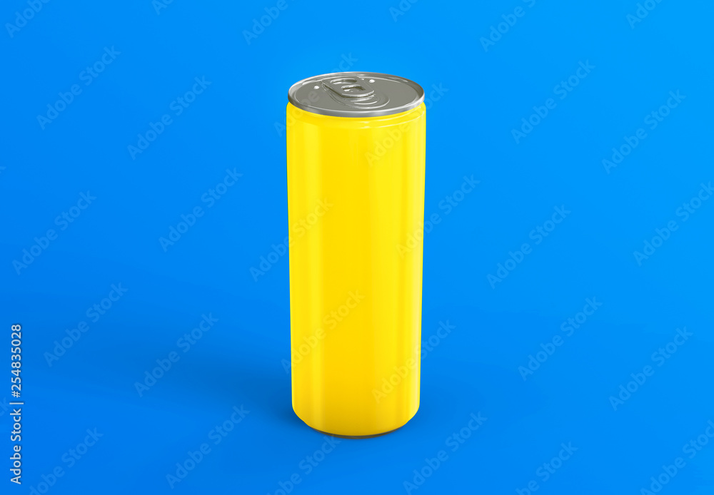 Aluminum can mockup on background. 250 ml aluminum soda can mock up. Aluminum can mockup on background. 250 ml aluminum soda can mock up.