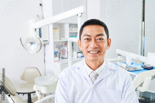 Successful dentist in private clinic