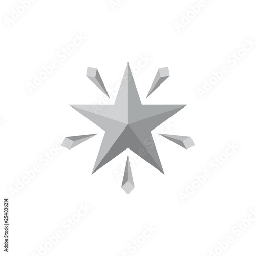 Fototapeta Naklejka Na Ścianę i Meble -  shine star 3d gradient logo vector