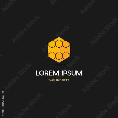 Bee Have Of Hexagon Creative Design Logo