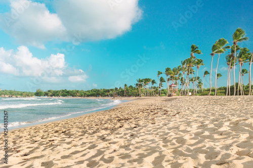 Tropical coastline. Macao beach, Dominican Republic, Punta Cana.