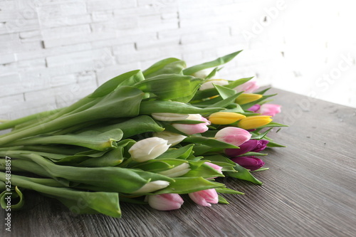 bunch of fresh tulips