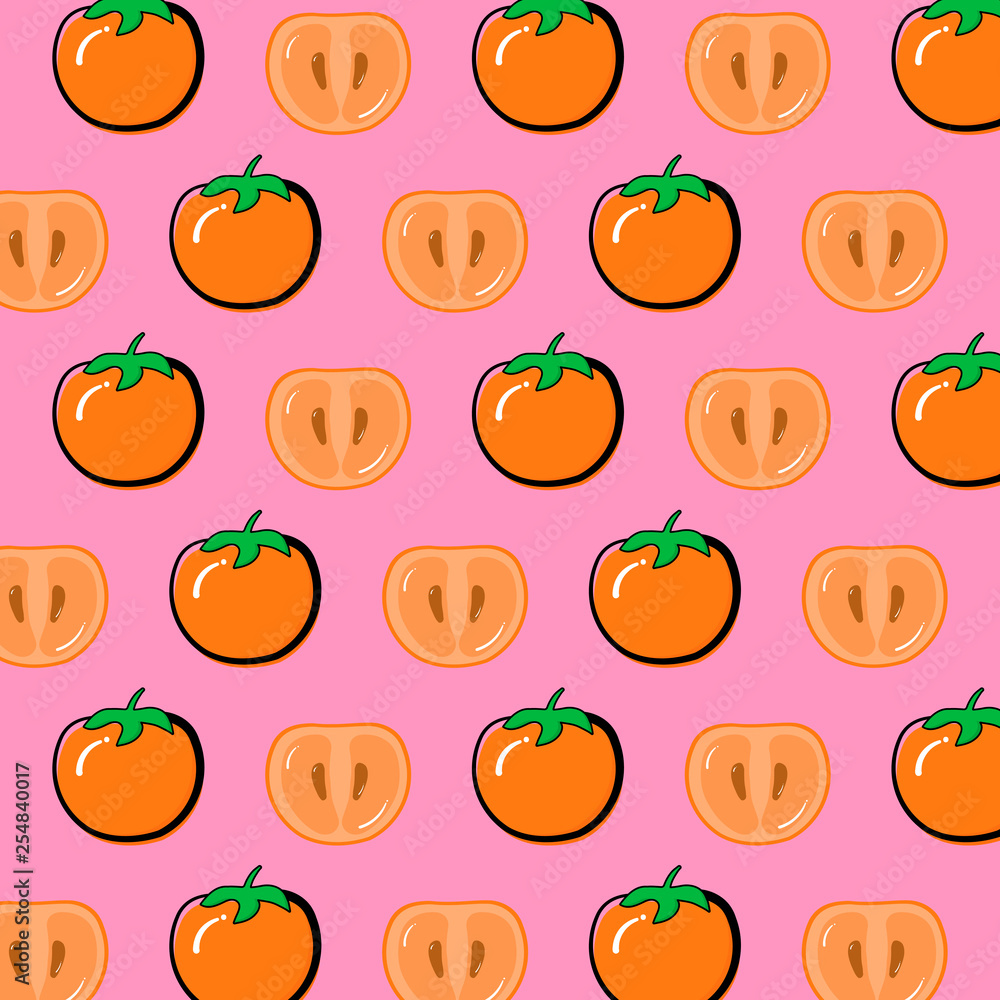 Line Persimmon Vector Line Persimmon Vector