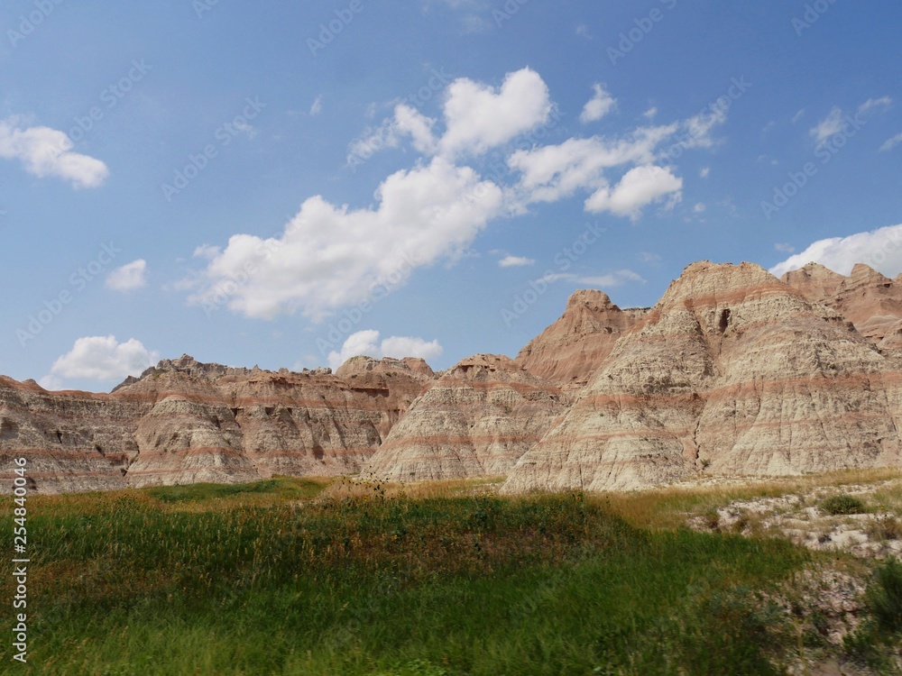 Beautiful view at the Badlands National Park in South Dakota, USA. Beautiful view at the Badlands National Park in South Dakota, USA.