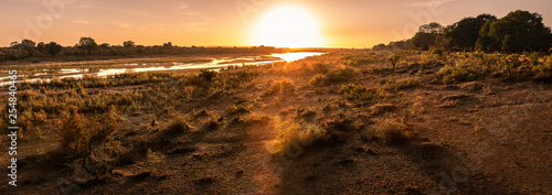 Beautiful Panorama sunset and sunrise at lower sabie camp,kruger national park, soth africa