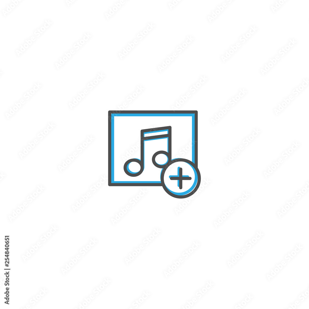 Music Player icon design. Interaction icon line vector illustration