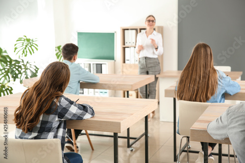 Pupils during lesson in classroom
