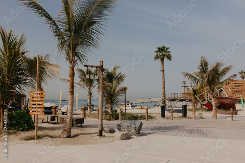 DUBAI  UAE   La Mer in Dubai  UAE  as seen on Januaru 04  2019. It is a new beachfront district with shopping and restaurants in Jumeirah