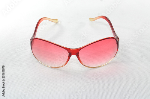 pink transparent plastic glasses