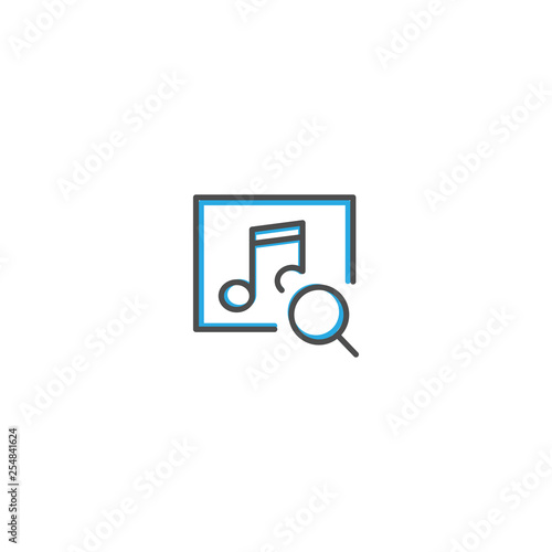 Music Player icon design. Interaction icon line vector illustration