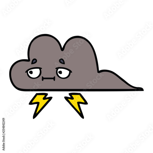 cute cartoon storm cloud