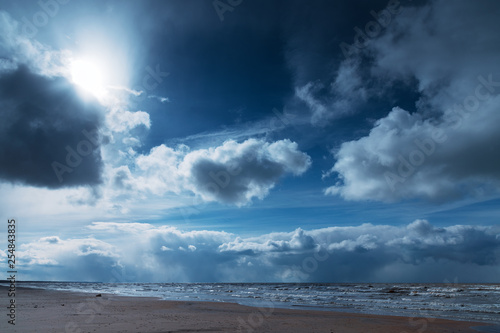 Clouds over Baltic sea, Liepaja, Latvia.