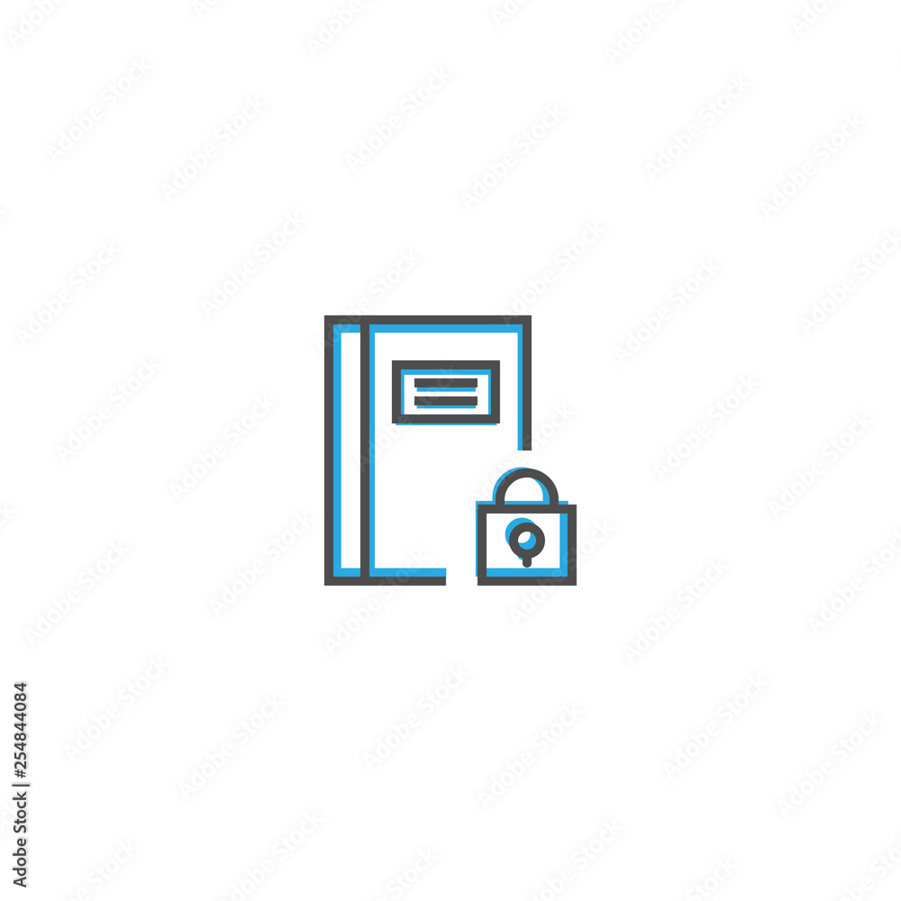 Notebook icon design. Interaction icon line vector illustration Notebook icon design. Interaction icon line vector illustration