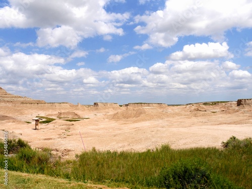 Beautiful day at the Badlands National Park in South Dakota, USA.