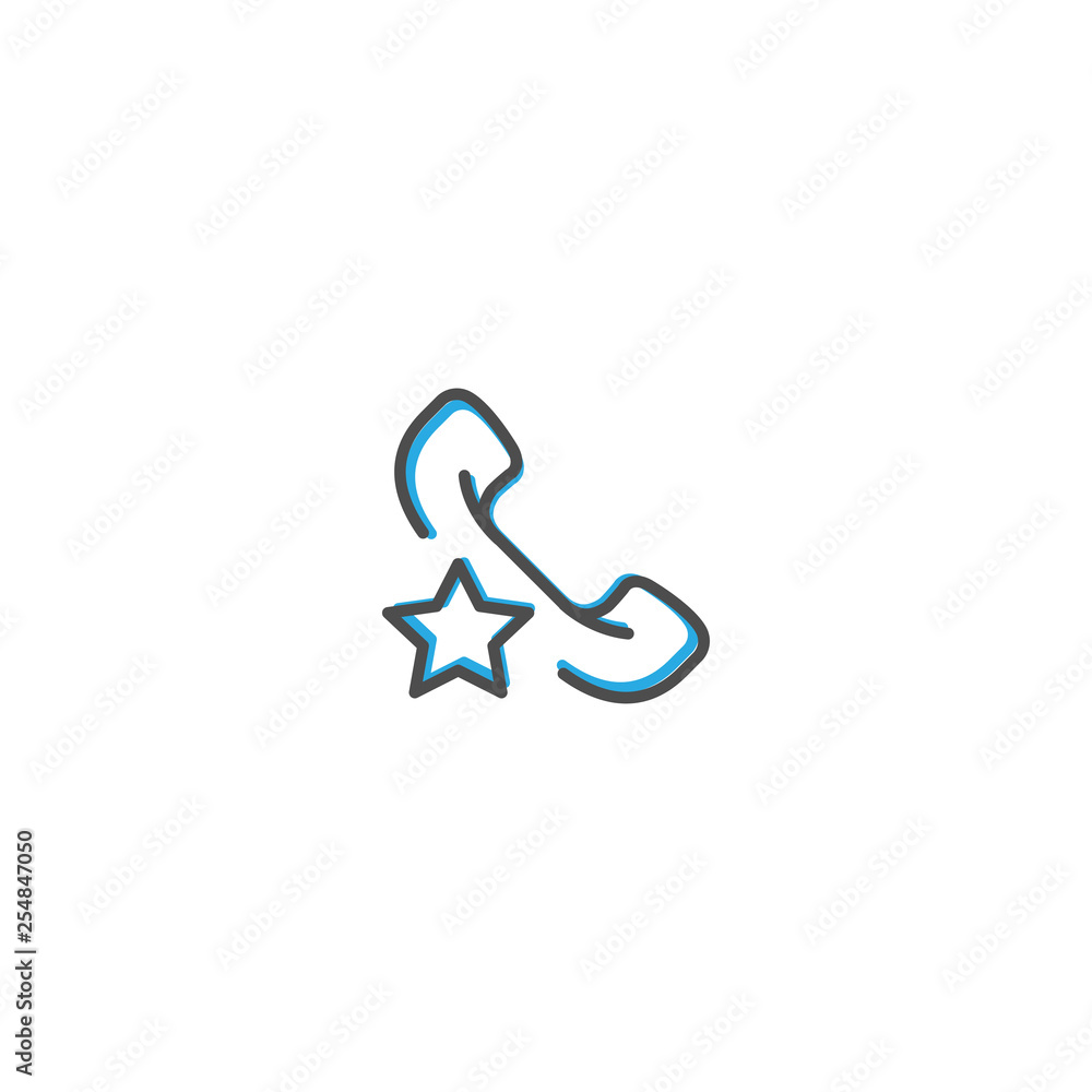 Phone Call icon design. Interaction icon line vector illustration