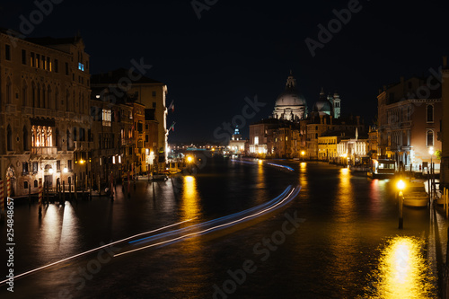 Cityscape image of Grand Canal with Santa Maria della Salute Basilica