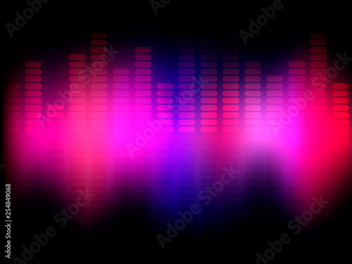 Music pink and blue equalizer. Vector illustration.