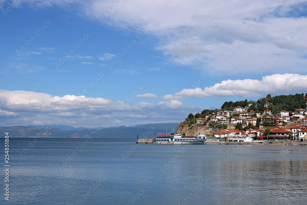 Ohrid town cityscape in summer North Macedonia