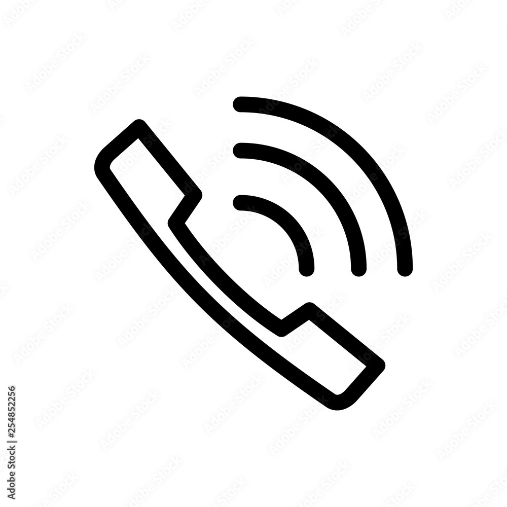 Phone icon outline simple flat style illustration isolated Phone icon outline simple flat style illustration isolated