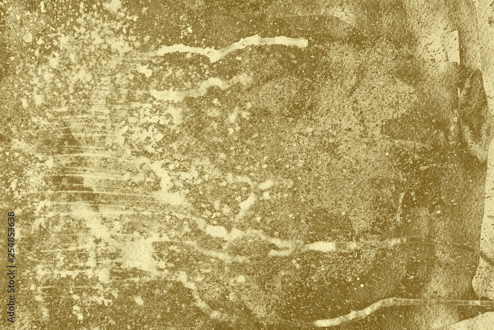 Fototapeta premium Colorful spring watercolor texture with abstract washes and brush strokes on the white paper background. Chaotic abstract organic design.