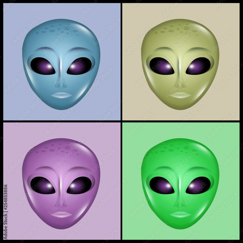 various Alien face various Alien face
