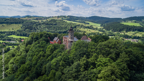 Grodno castle aerial view