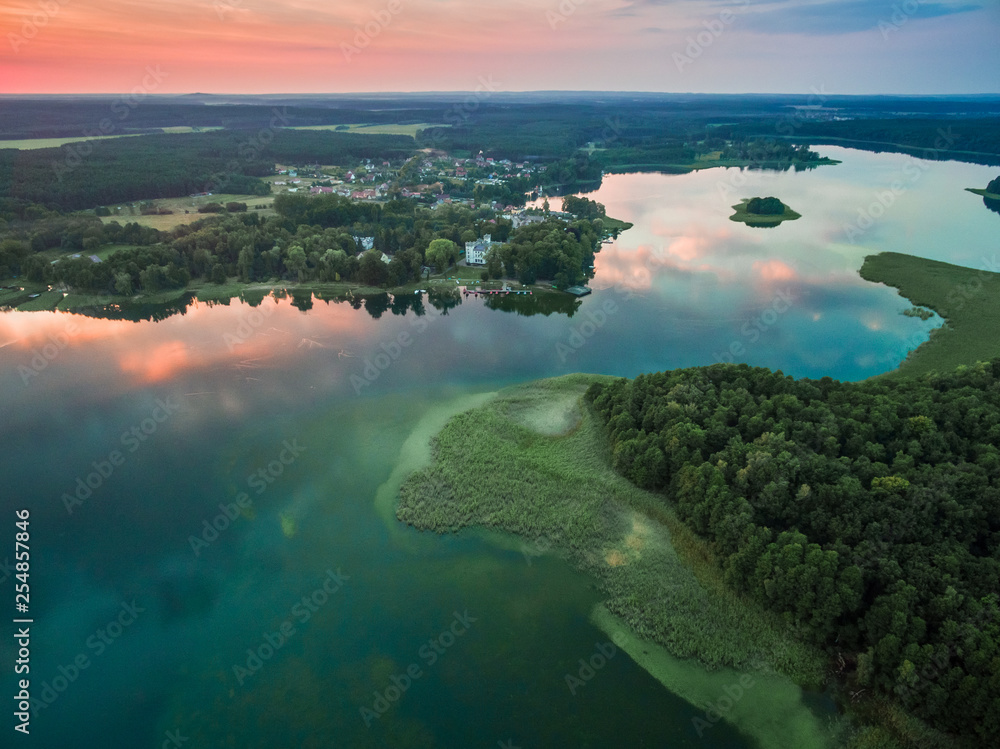 Niesłysz lake aerial view