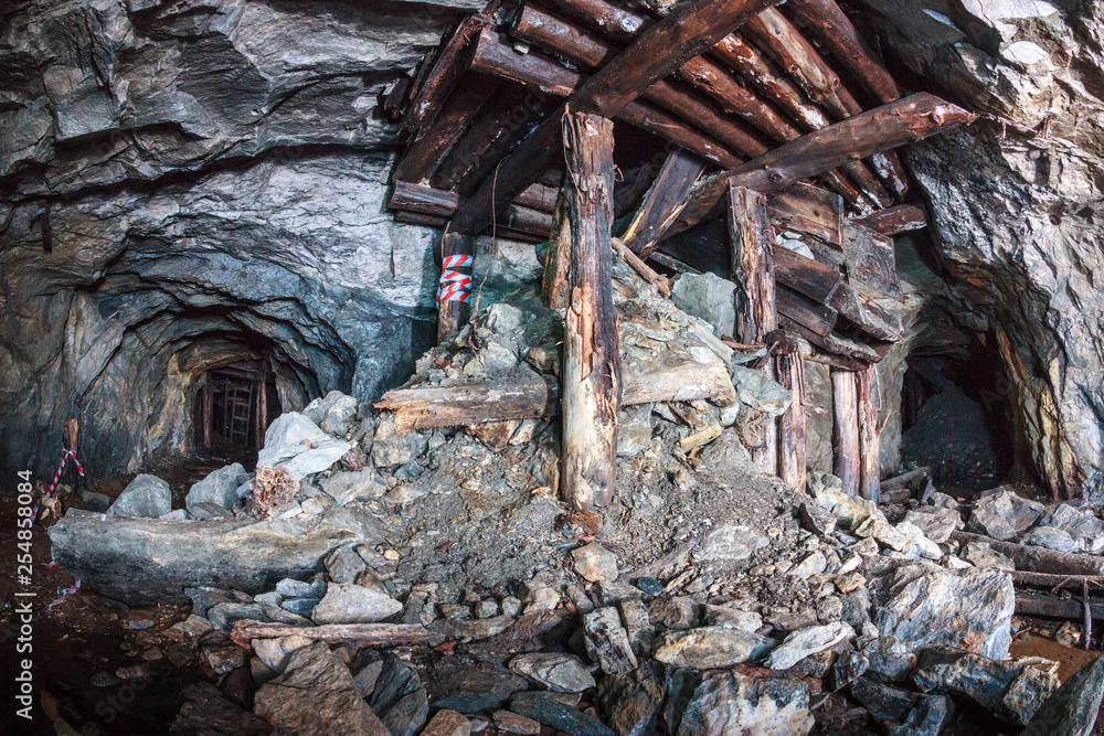  Abandoned underground mine for the extraction of minerals