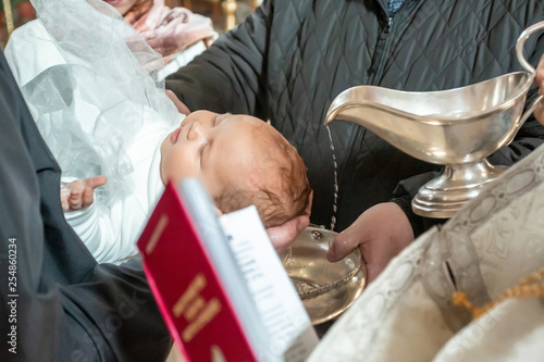 Canvas Print Baptism ceremony in Church