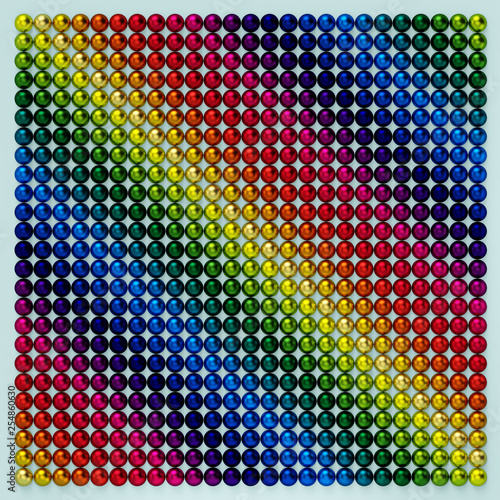 Multicolored spheres 3d illustation