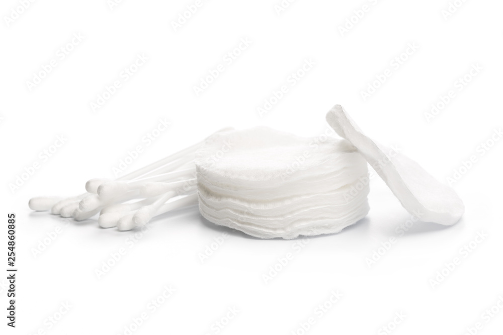 Cotton swabs and sticks isolated on white Cotton swabs and sticks isolated on white