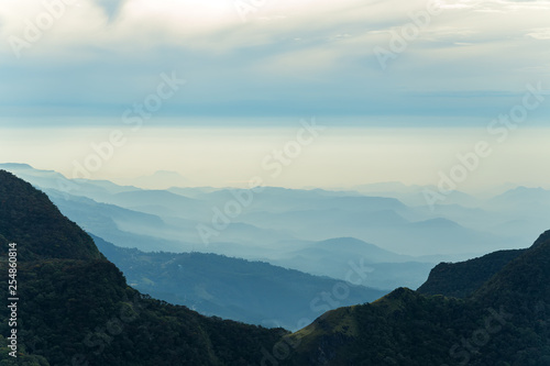 Panorama of mountain ridges Hills Landscape © Emoji Smileys People
