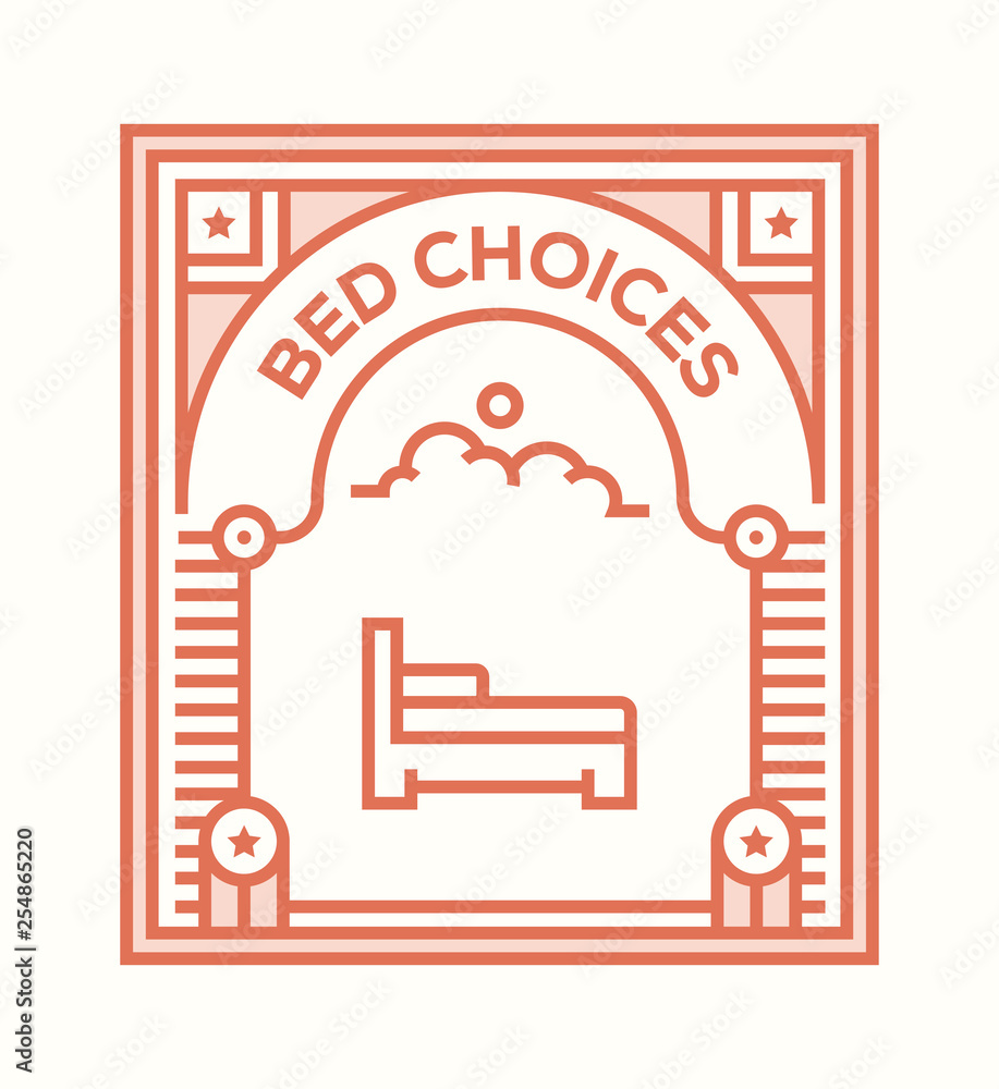 Fototapeta premium BED CHOICES ICON CONCEPT