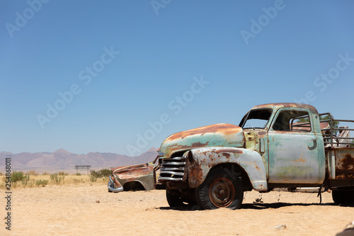 Abandoned truck in Solitaire / Namibia Desert